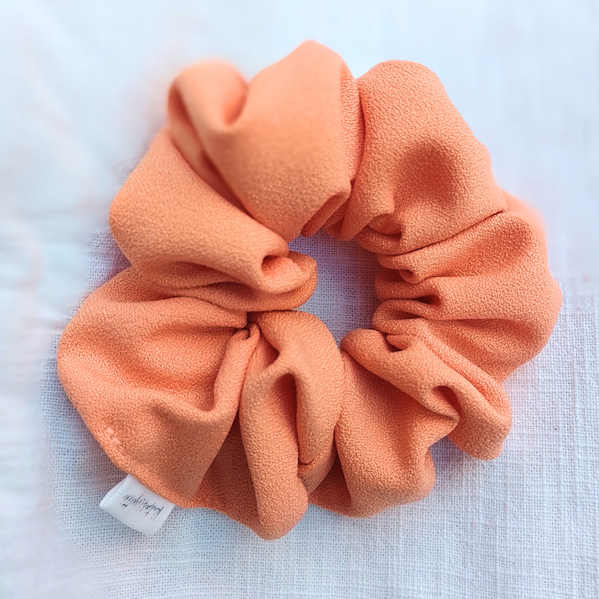 Scrunchies salmon close-up